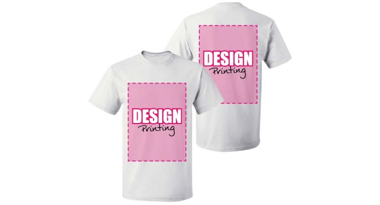 Exclusief pindas verhaal T-shirt bedrukken: Voorkant + achterkant - DesignPrinting